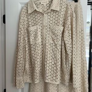 Crochet pants and top set